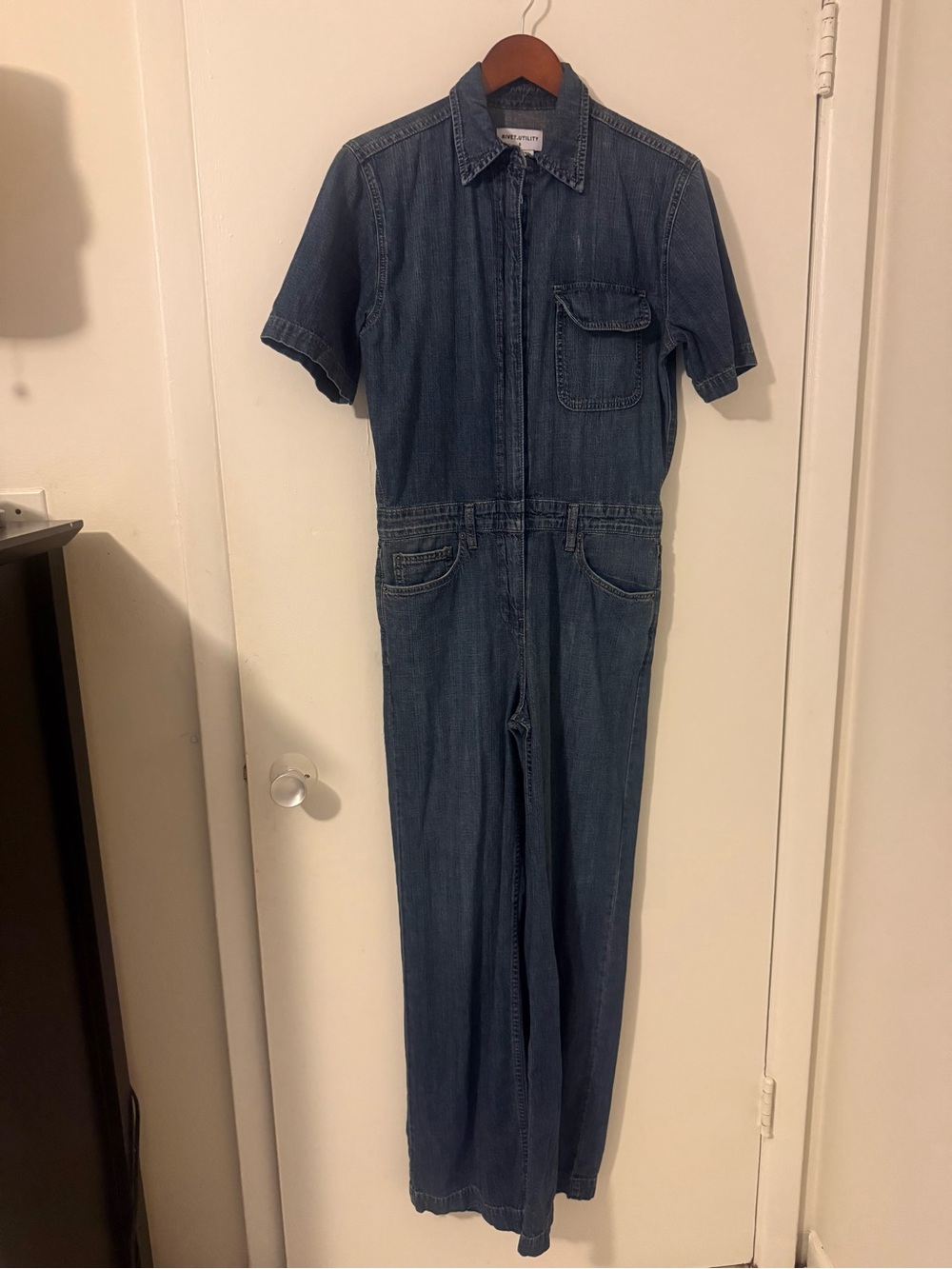 Rivet Utility Girlfriend Jumpsuit in Denim